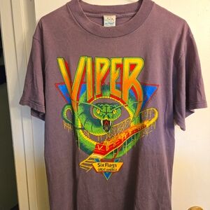 Vintage 90s Six Flags Viper Shirt Sz M